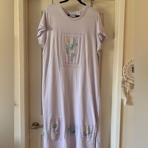 Delicates SPA Soft Lavender Tee Dress, Cover Up,